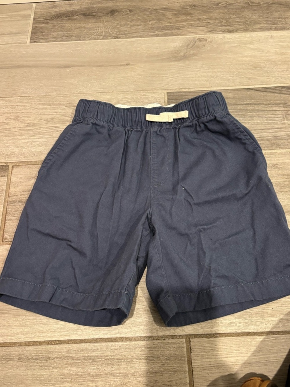 Crewcuts Navy Blue Elastic Waist Shorts with White Waistband